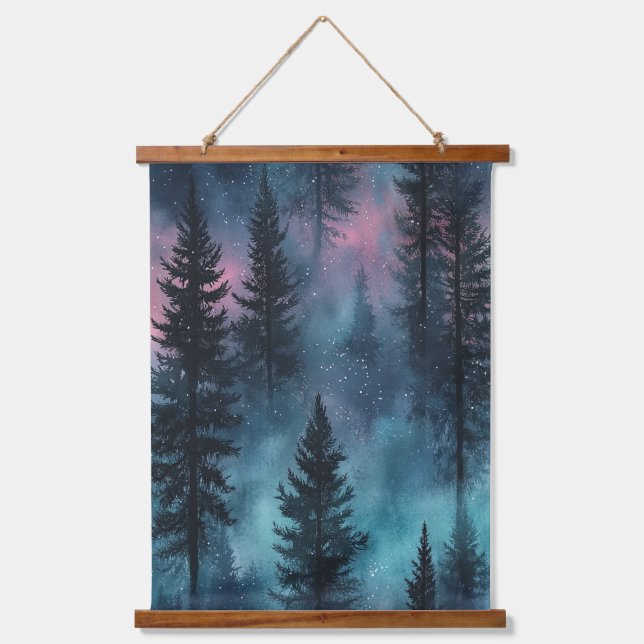 Aurora Wilderness Pattern Hanging Tapestry (Front)