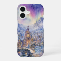 Aurora Winter Village Phone Case