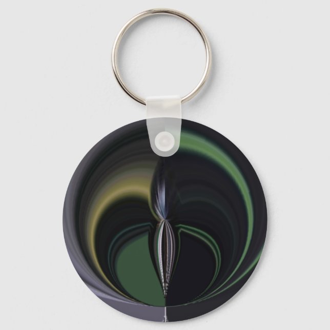 Aurora's Embrace: Cosmic Kaleidoscope Key Ring (Front)