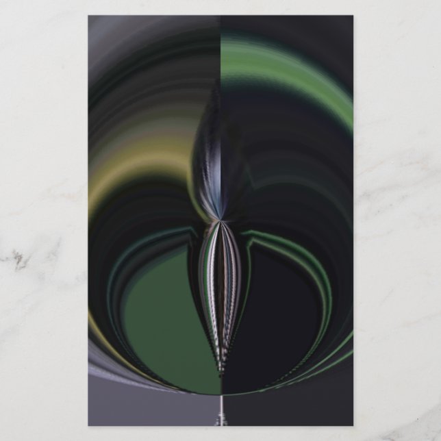 Aurora's Embrace: Cosmic Kaleidoscope Stationery (Front)