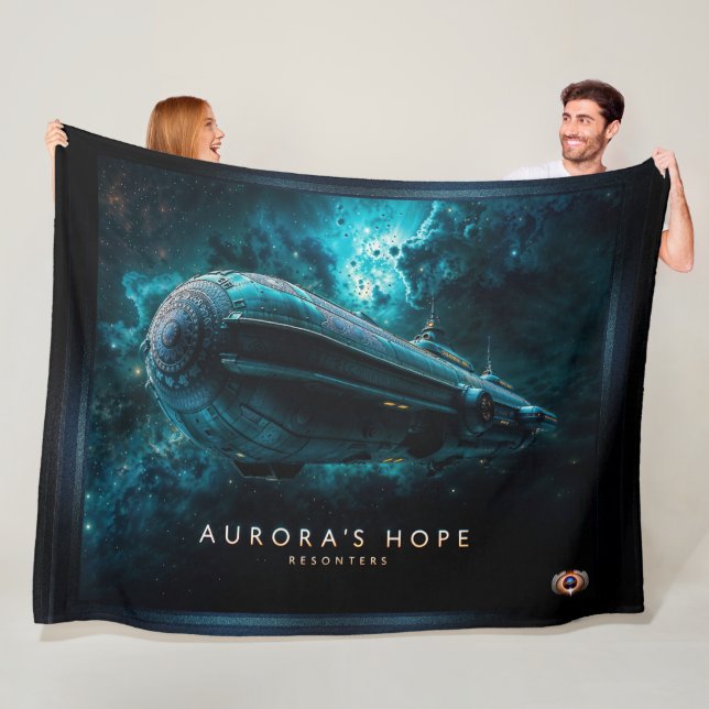 Aurora's Hope, Cosmic Journey by Xzendor7 Fleece Blanket (In Situ)