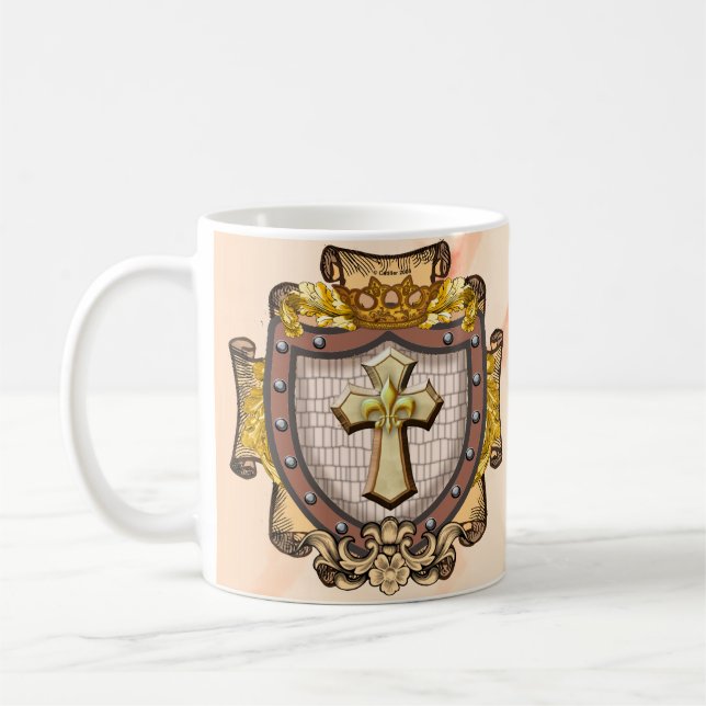 Aurum Family Crest Surname Coffee Mug (Left)