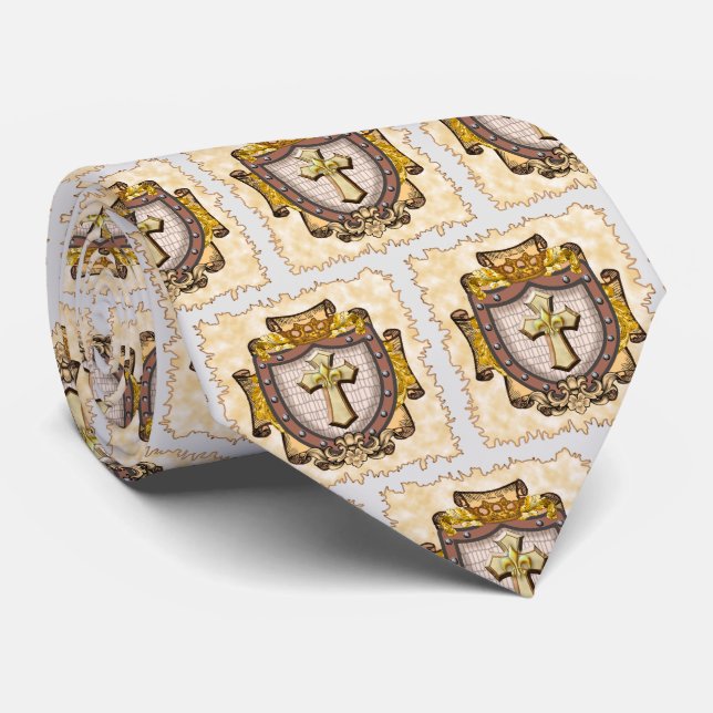 Aurum Family Crest Surname Tie (Rolled)