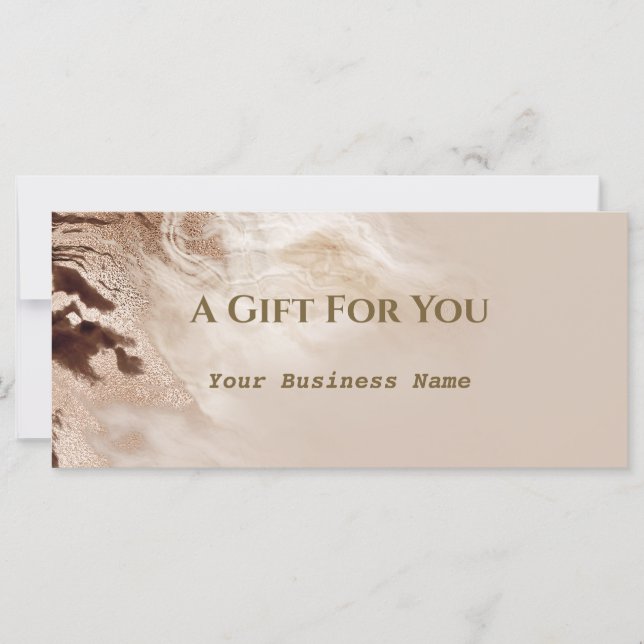 Aurum Textured Gold Marble Gift Certificate (Front)
