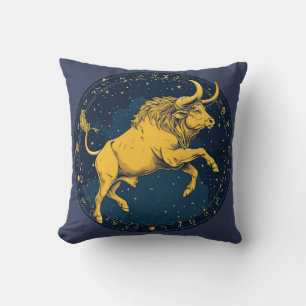 aurus Bull by Astrological Zodiac Signs Cushion