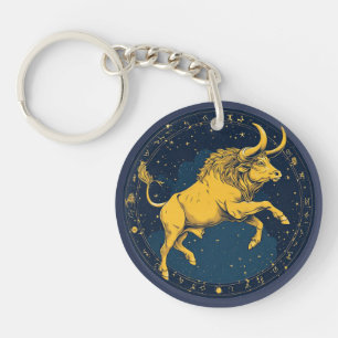 aurus Bull by Astrological Zodiac Signs Key Ring
