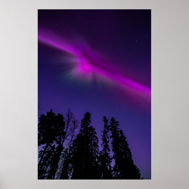 Aury Borealis Night Sky Nature Poster (Front)