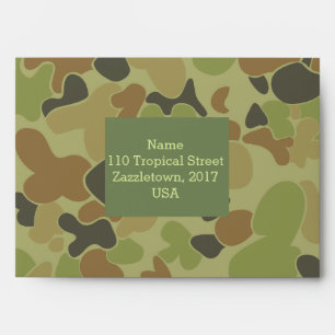 Aus green camouflage envelopes