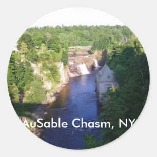 AuSable Chasm, NY Classic Round Sticker