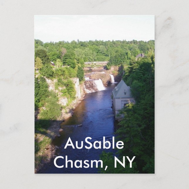 AuSable Chasm, NY Postcard (Front)