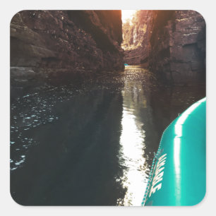 ausable chasm rafting square sticker