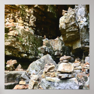 ausable chasm rock cairns poster