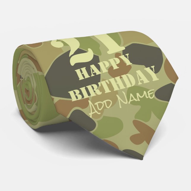 Auscam green camouflage tie (Rolled)