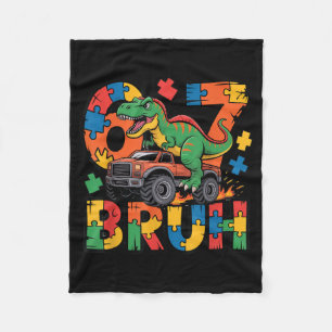 Ausim Six Seven Bruh Dino Autism Awreness 67 Meme Fleece Blanket