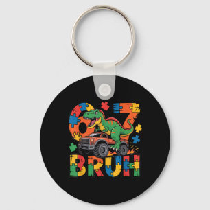Ausim Six Seven Bruh Dino Autism Awreness 67 Meme Key Ring