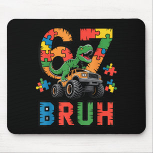 Ausim Six Seven Bruh Dino Autism Awreness 67 Meme Mouse Pad