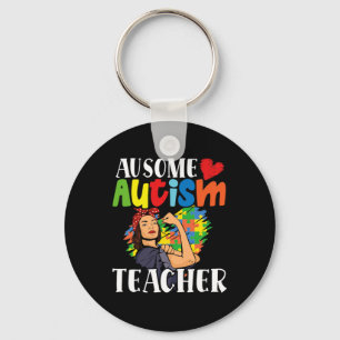 Ausome Autism Teacher Disabilities Month 1 Key Ring
