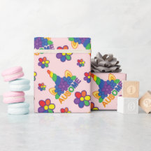Ausome Unicorn Horn Colourful Flowers Autism Gift