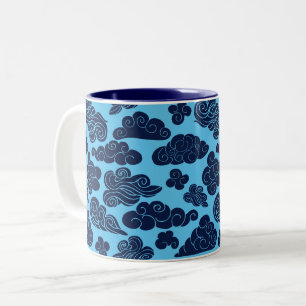 Auspicious Clouds Traditional Chinese Pattern 2TM Two-Tone Coffee Mug