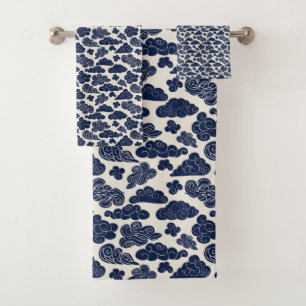 Auspicious Clouds Traditional Chinese Pattern BTS Bath Towel Set