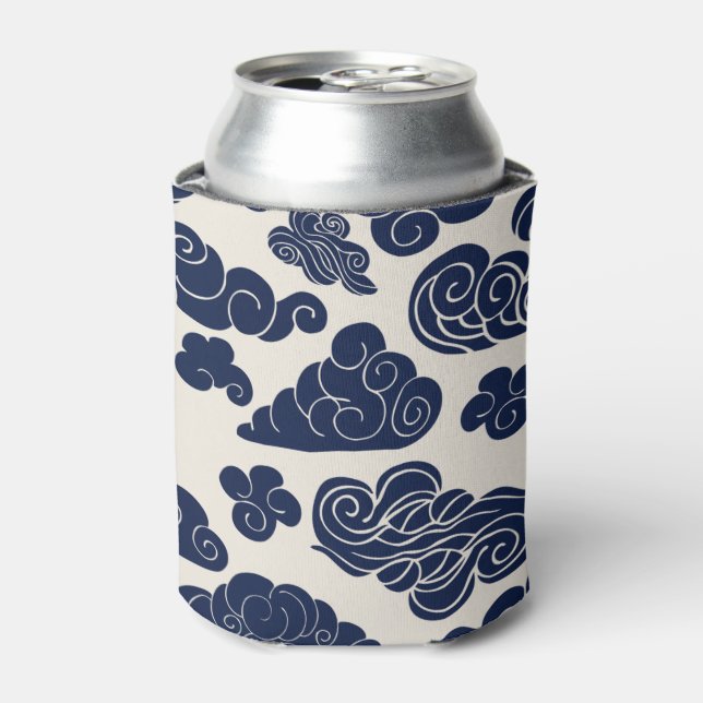 Auspicious Clouds Traditional Chinese Pattern CanC Can Cooler (Can Front)