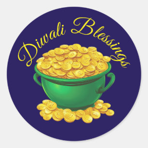 Auspicious Diwali Classic Round Sticker