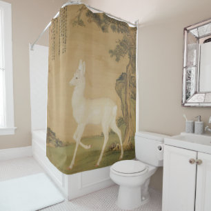 Auspicious Roe Deer Fine Art Shower Curtain