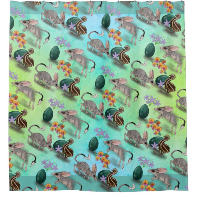 Ausralia Easter Bilby with Emu & Egg  Shower Curtain (Front)