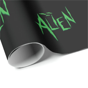 Außerirdischen Alien mit Ufo Wrapping Paper