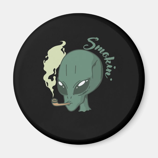 Außerirdischen Alien Smokin Magnet (Front)