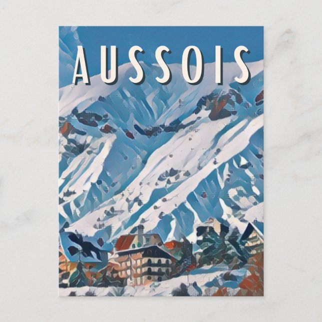 Ausset Ski Resort Postcard (Front)