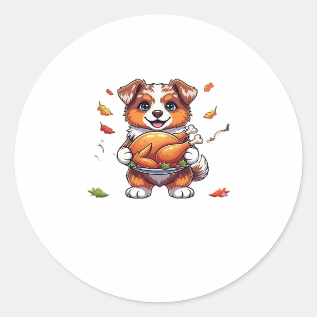 Aussie 178 Thanksgiving Oversized T-Shirt.png Classic Round Sticker (Front)