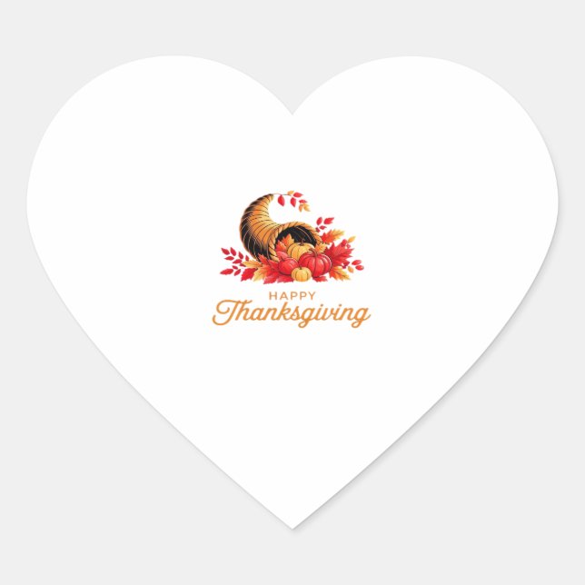 Aussie 178 Thanksgiving Oversized T-Shirt.png Heart Sticker (Front)