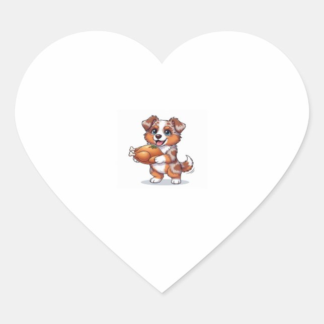 Aussie 187 Thanksgiving Classic T-Shirt.png Heart Sticker (Front)