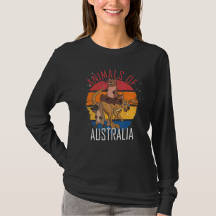 Aussie Animal Kangaroo Platypus Quokka Retro Austr T-Shirt