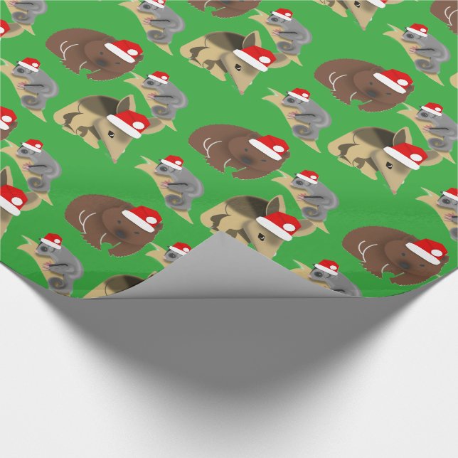 Aussie Animals Christmas Wrapping Paper (Corner)