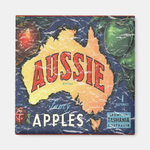 Aussie Apples- distressed Magnet