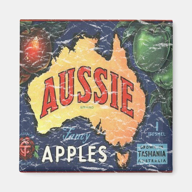 Aussie Apples- distressed Magnet (Front)