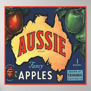 Aussie Apples Poster