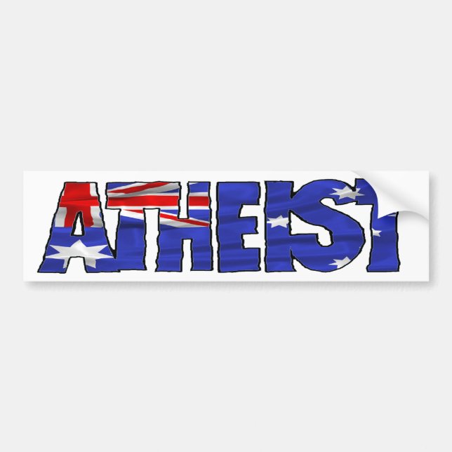 AUSSIE ATHEIST! BUMPER STICKER (Front)