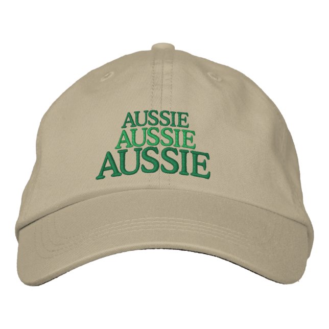 Aussie, Aussie, Aussie embroidered hat (Front)
