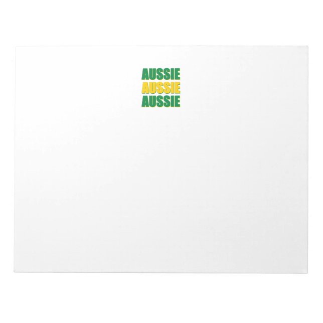 Aussie Aussie Aussie Notepad (Front)