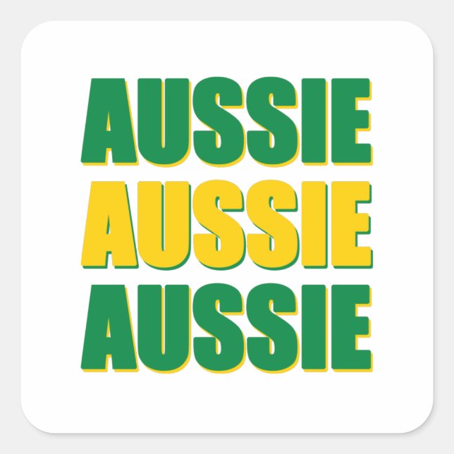 Aussie Aussie Aussie Square Sticker (Front)
