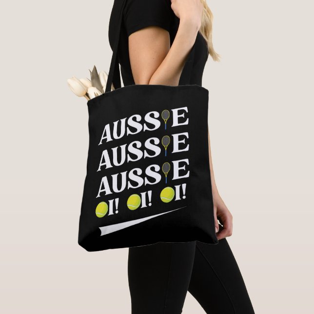 Aussie Aussie Aussie Tennis Tote Bag (Close Up)