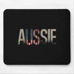 Aussie Australia Day 4th Of July Australian Americ Mouse Pad