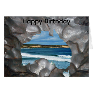 Aussie Beach View Through Aussie Map,