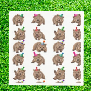 Aussie Bithday Party Wombats Napkin