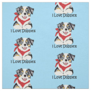 Aussie Cartoon Puppy custom versatile fabric