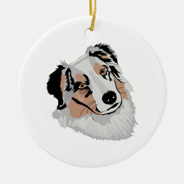 Aussie Ceramic Tree Decoration (Front)