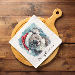 Aussie Christmas Cheer, Koala Bear custom Napkin